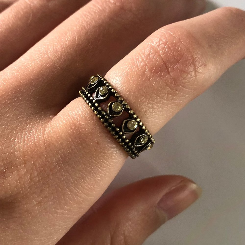 Chloe + Isabel Golden Lotus Crystal Ring